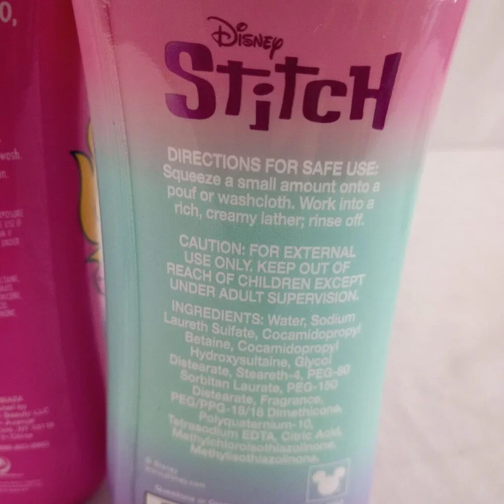 Disney Stitch & Trolls 4pc Bath Set Body Wash Shampoo 8oz Each New Sealed